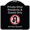 Signmission Designer Series-Private Drive Residents And Guests Only No Turn Around With Sy, 18" H, BS-1818-9928 A-DES-BS-1818-9928 - alternate 1
